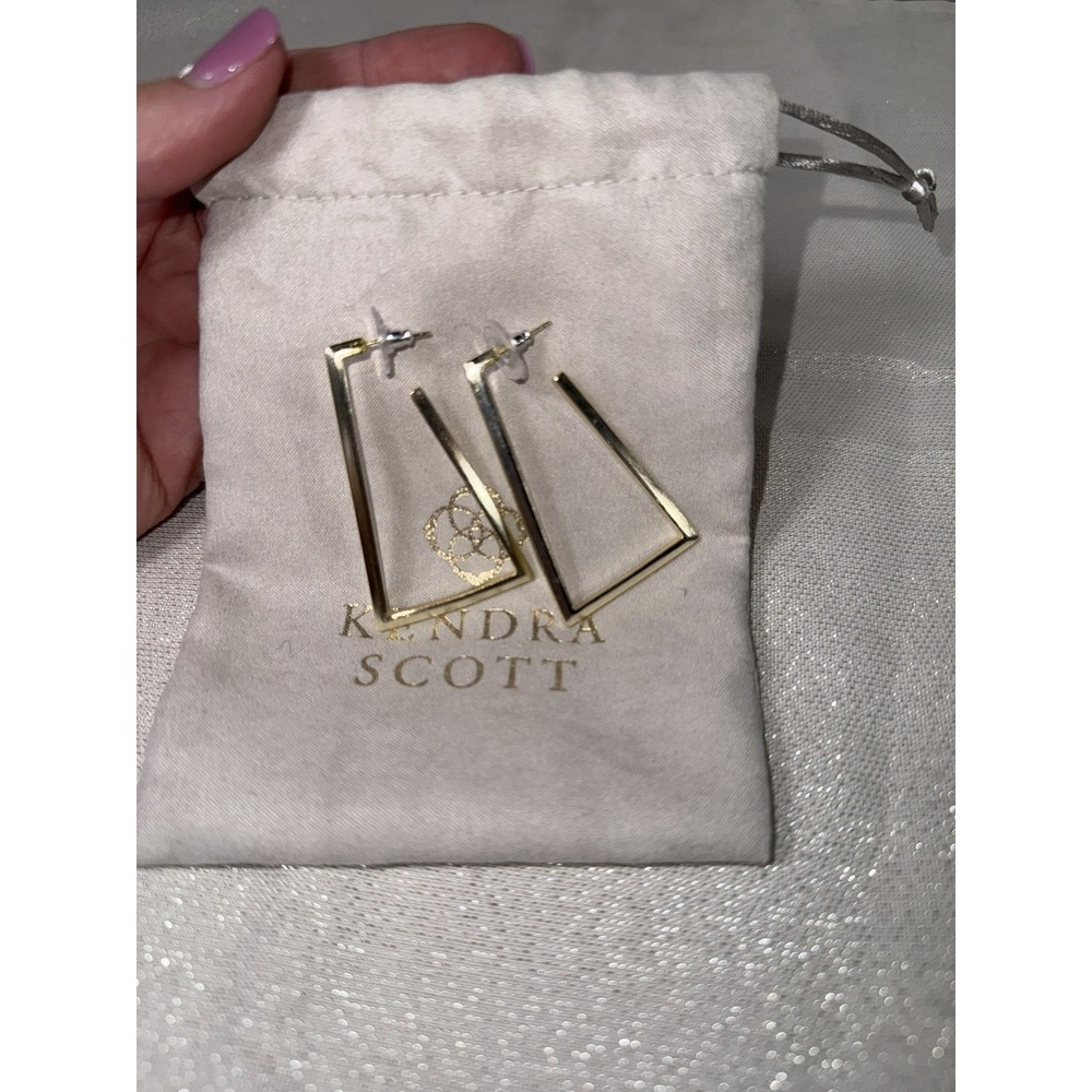 Kendra Scott Easton Hoop Earrings Gold Tone